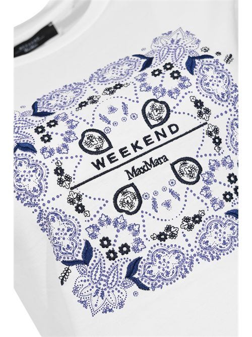 T-shirt WKDWEST in cotone con stampa e ricami WEEKEND MAX MARA | 2615971041600006